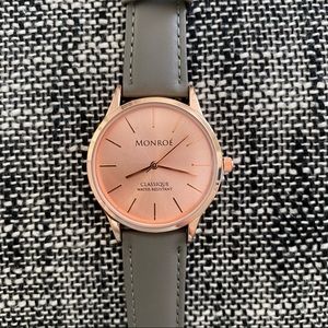 Monroe Gray and Rose Gold Watch